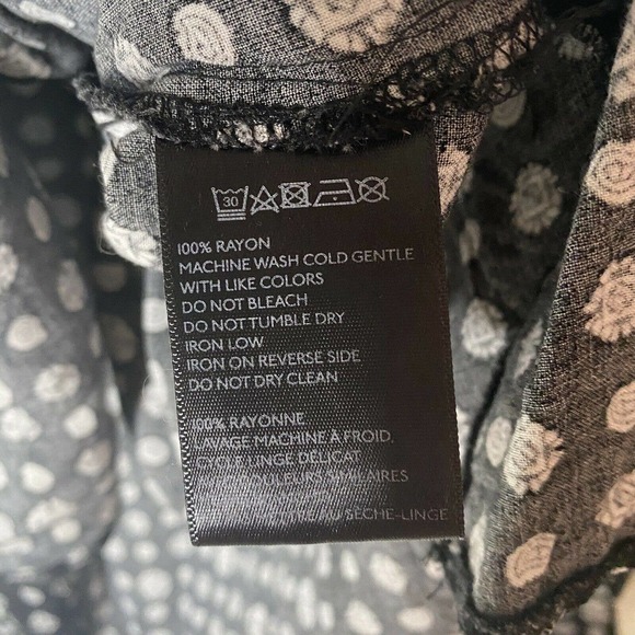 Ecote Urban Outfitters Black L/Sleeve Button Down Shirt Medium - Picture 6 of 8